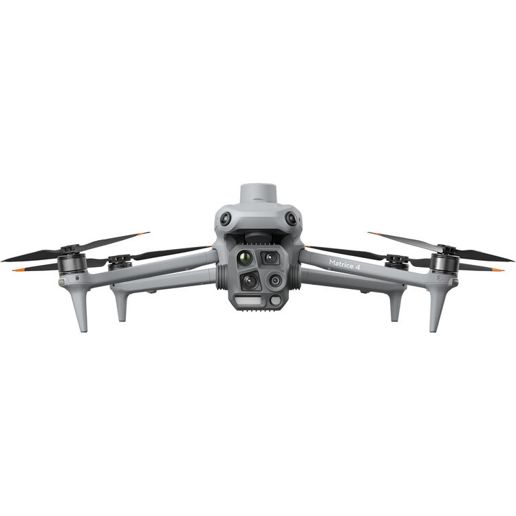 DJI Matrice 4T drone with camera and DJI Care Enterprise Plus service, displayed outdoors with propellers and landing gear visible.