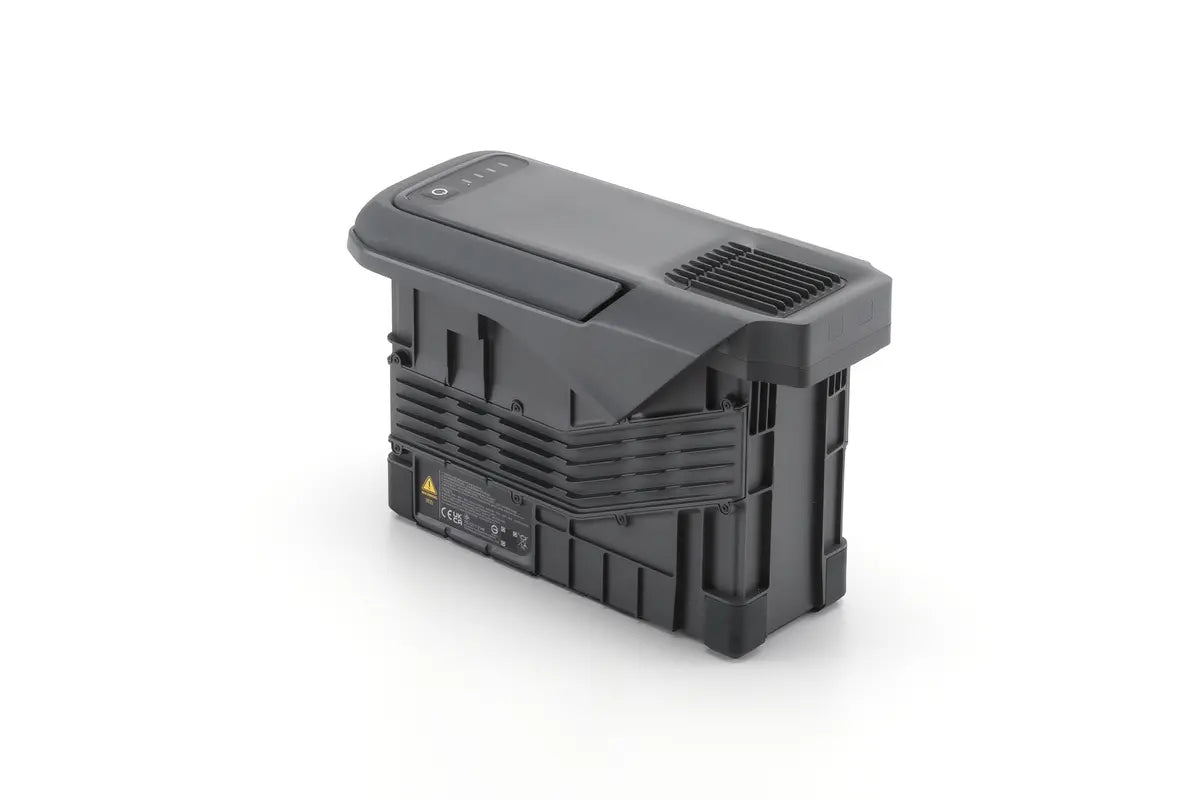 DJI TB100 intelligent flight battery for DJI Matrice 400 drone, branded EE GROUP, shown with connectors and battery label.