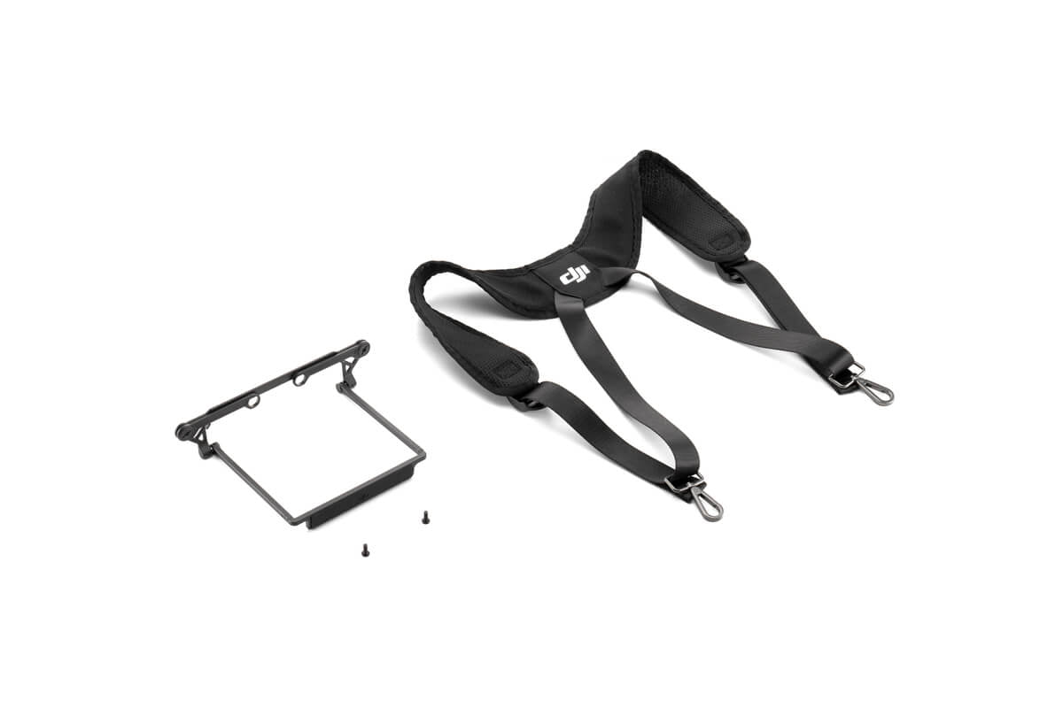 DJI RC Plus 2 strap and waist support kit with adjustable straps and padding, designed for comfortable drone controller use.