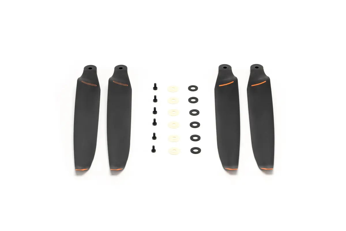 DJI M400 2510F drone propeller by EE GROUP, showing a close-up of the black carbon fiber blade with mounting hub.