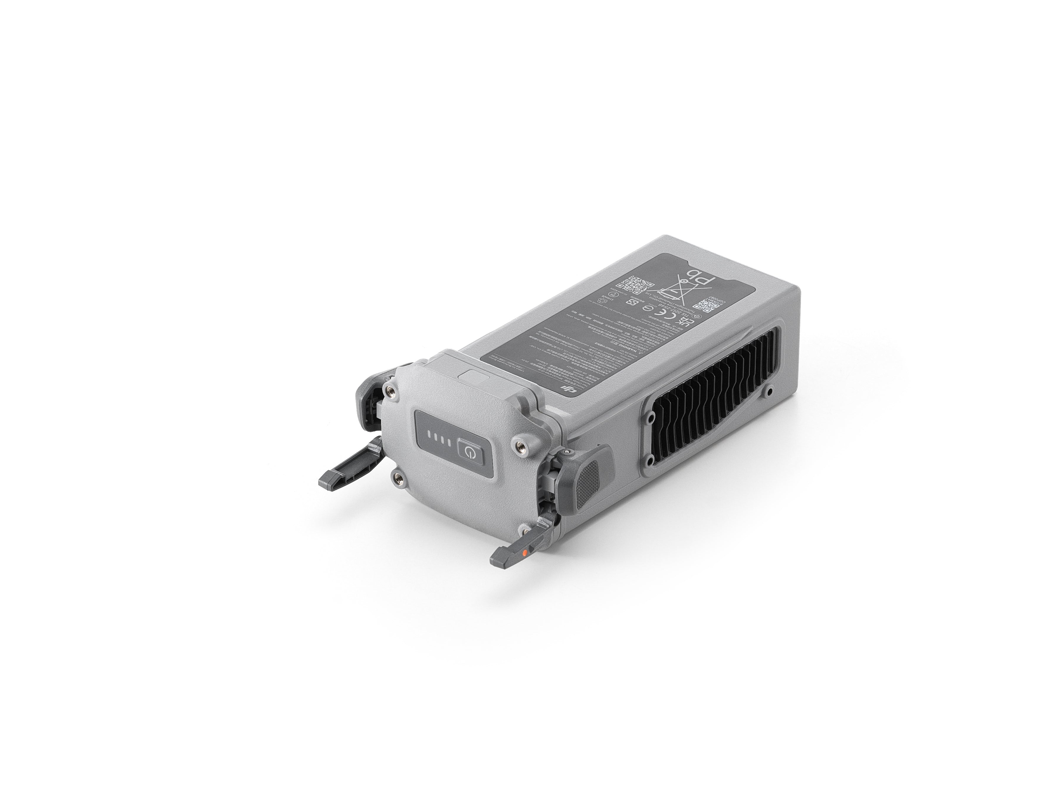 DJI Matrice 4D Series Battery by EE Group, showing the compact rechargeable drone battery with safety labels and connectors.