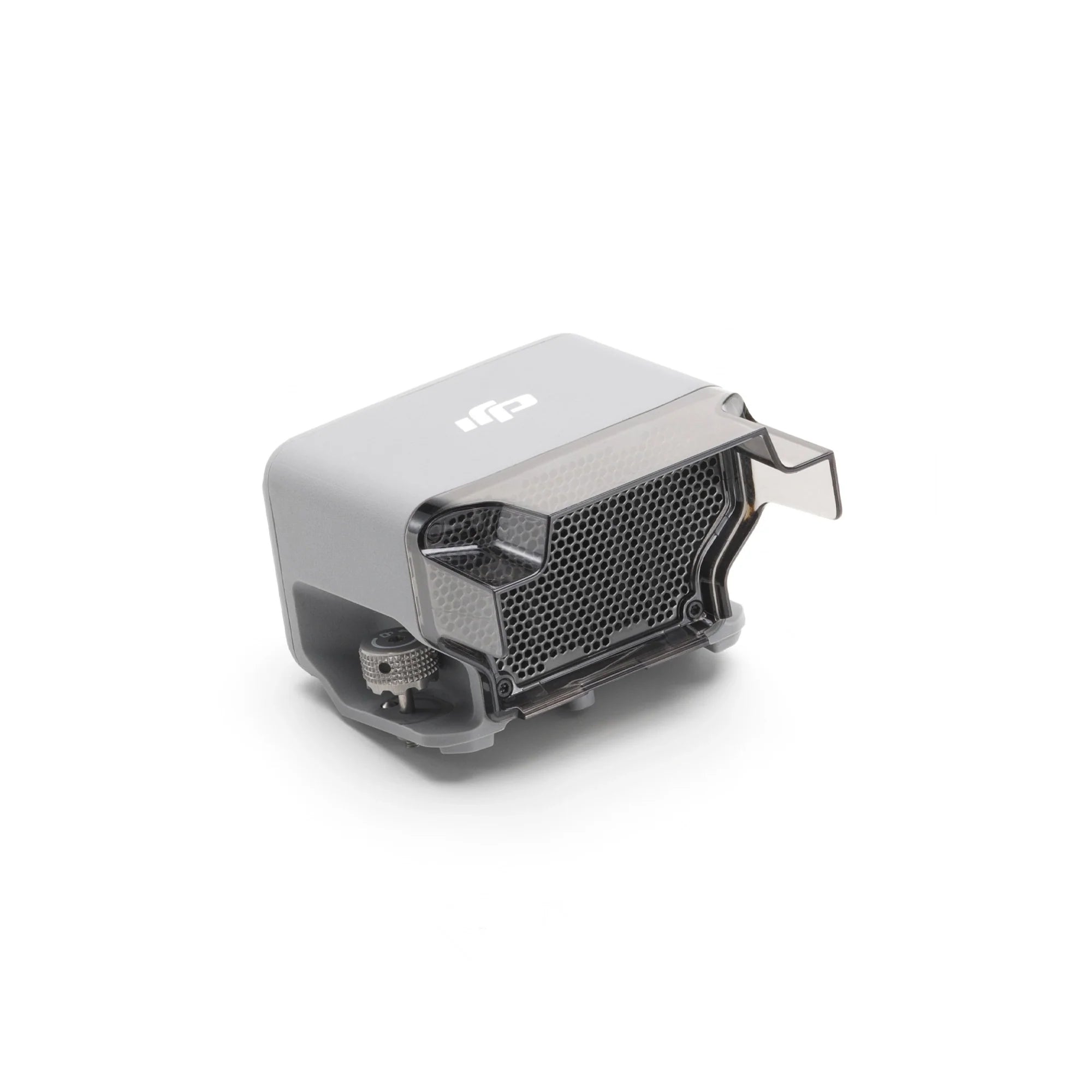 DJI AS1 speaker for Matrice 4 Series drone, EE Group branded outdoor audio speaker with rugged design and mounting hardware.