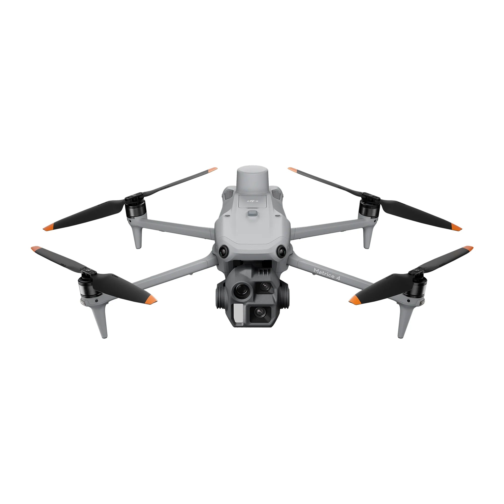 DJI Matrice 4E drone with camera and sensors, shown with accessories, branded by EE Group, designed for enterprise drone applications