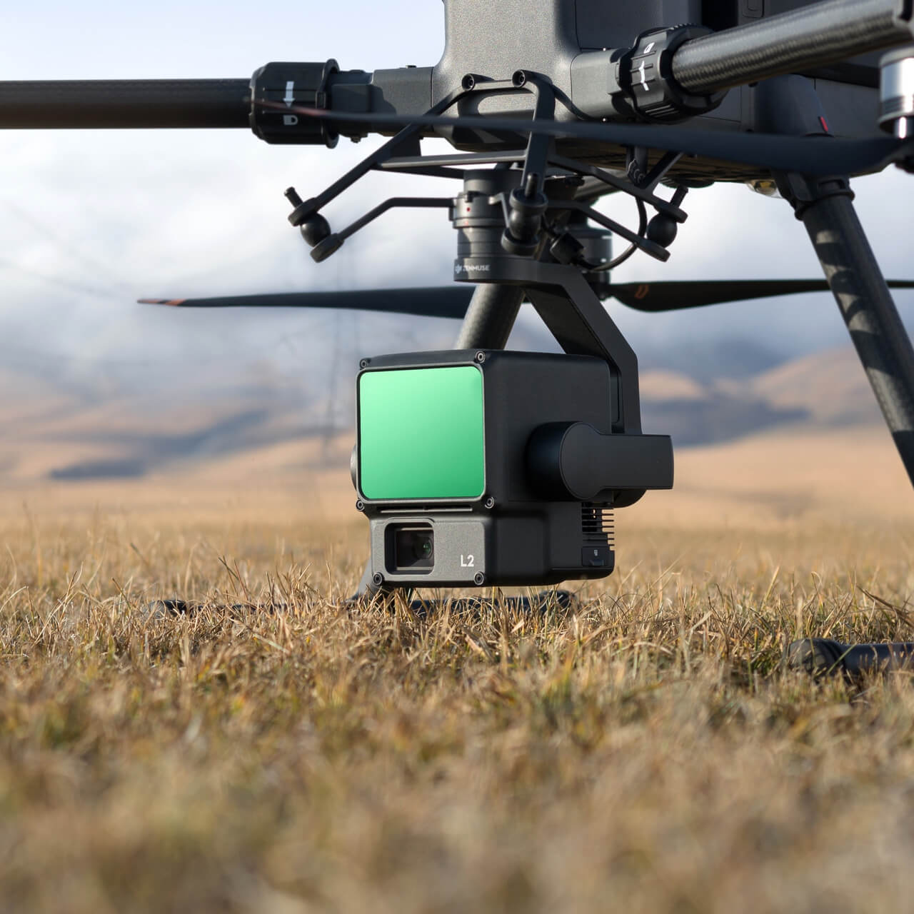 DJI Zenmuse L2 drone camera with Plus Care from EE GROUP, showing rugged protective design and advanced imaging features.
