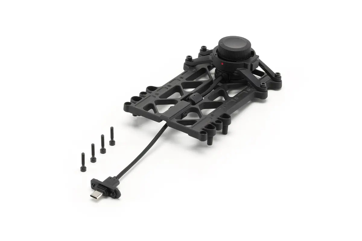 DJI Matrice 400 third gimbal connector by EE GROUP, showing the black connector component on a white background.