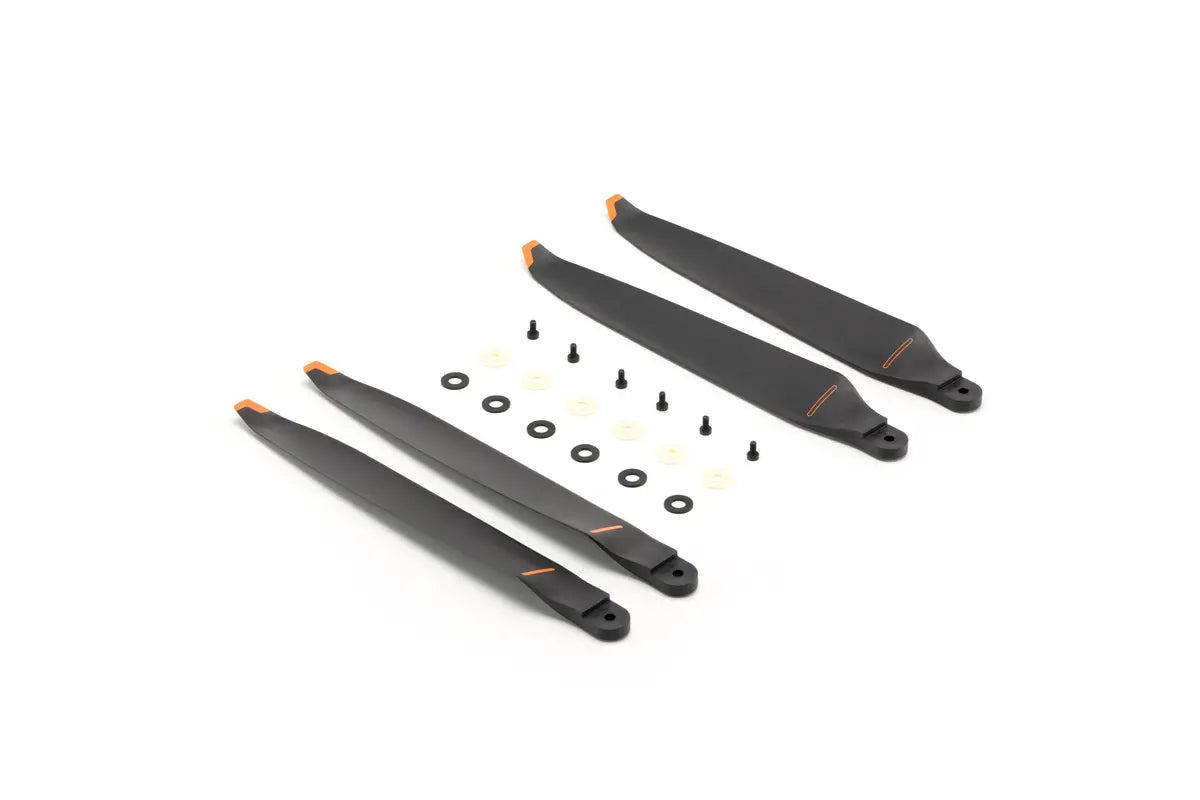 DJI M400 2510F drone propeller by EE GROUP, large black and silver blades designed for aerial drone stability and performance.