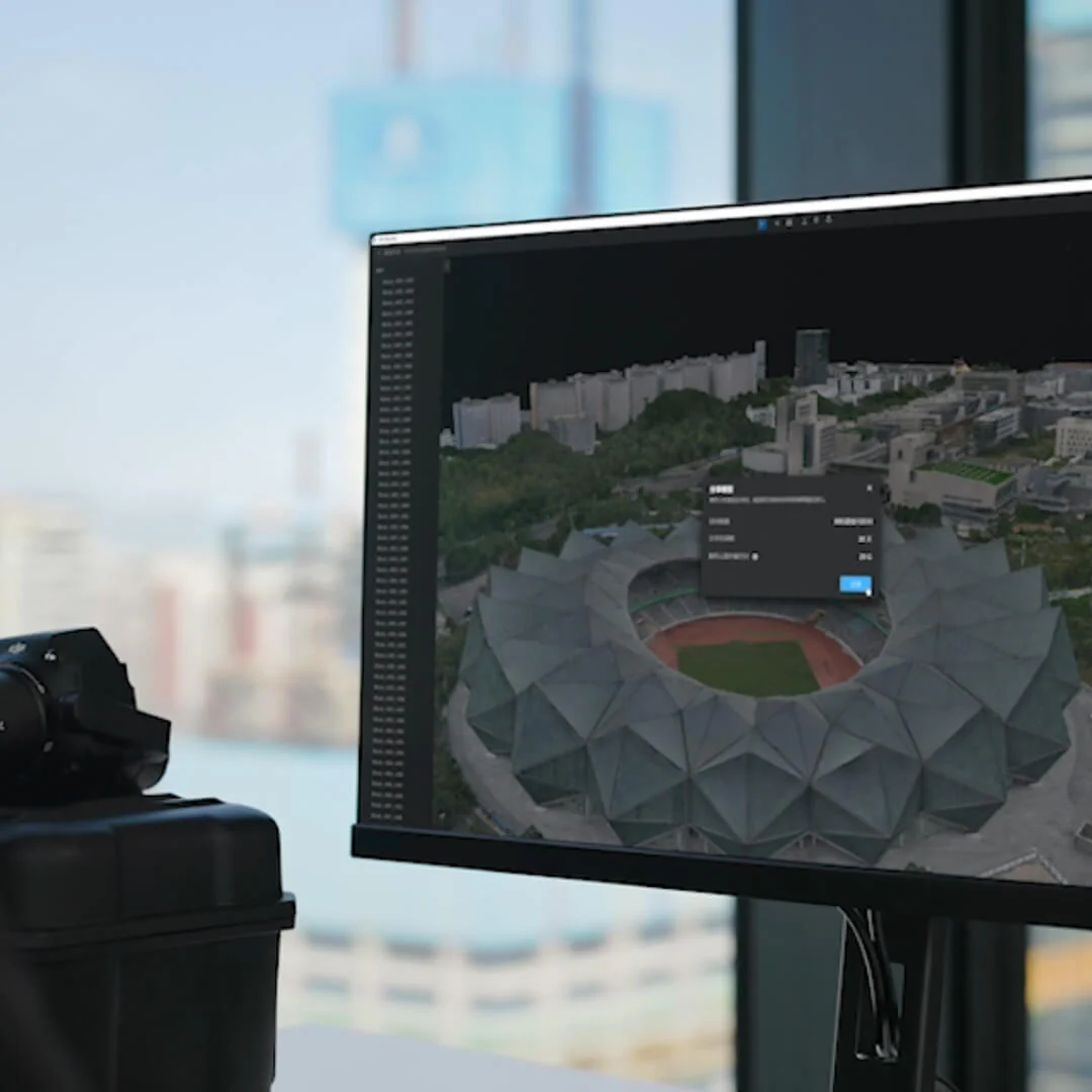 DJI Modify Flagship Permanent Online Version device by EE GROUP, featuring a sleek electronic gadget with detailed components.